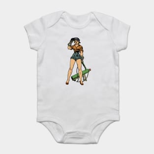 Welder Pin up Girl Baby Bodysuit